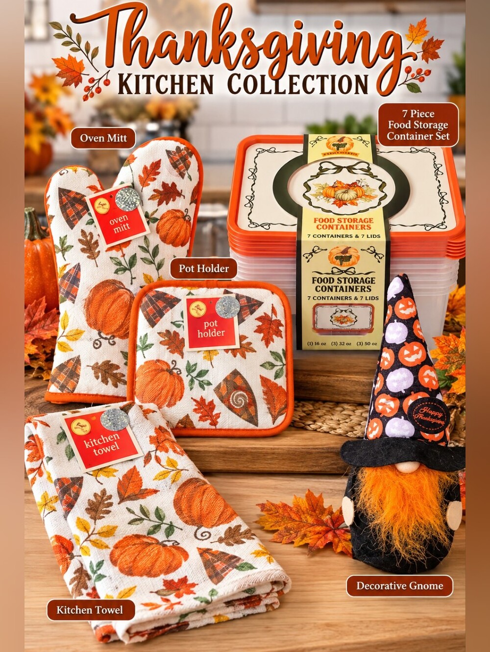 Thanksgiving Kitchen Collection Bundle - NWT